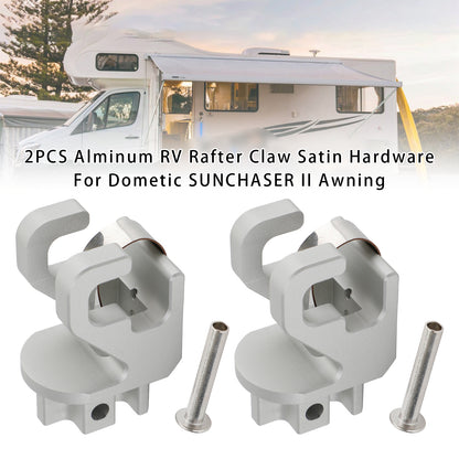 2PCS Alminum RV Rafter Claw Satin Hardware Dometic SUNCHASER II Awning