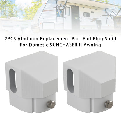 2PCS Alminum Replacement Part End Plug Solid Dometic SUNCHASER II Awning