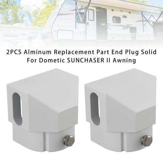 Dometic SUNCHASER II Awning 2PCS Alminum Replacement Part End Plug Solid