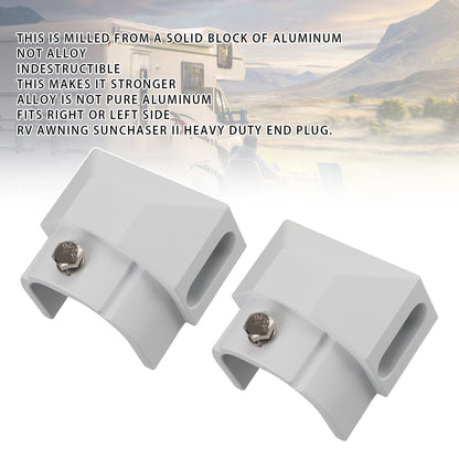 2PCS Alminum Replacement Part End Plug Solid Dometic SUNCHASER II Awning
