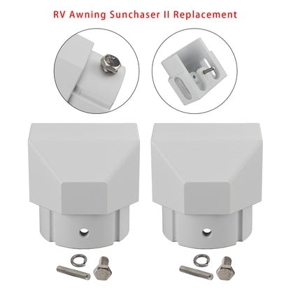 2PCS Alminum Replacement Part End Plug Solid Dometic SUNCHASER II Awning