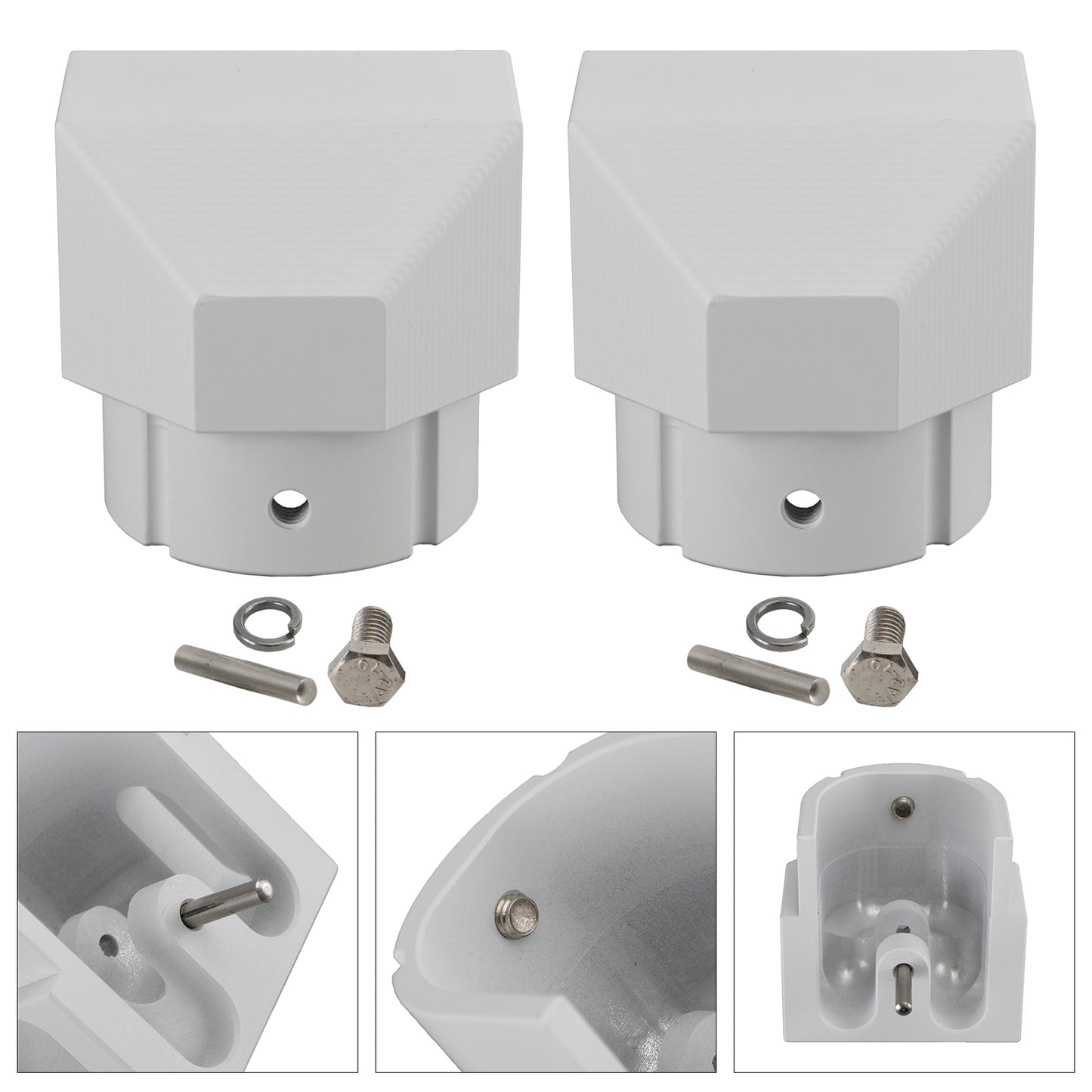 2PCS Alminum Replacement Part End Plug Solid Dometic SUNCHASER II Awning