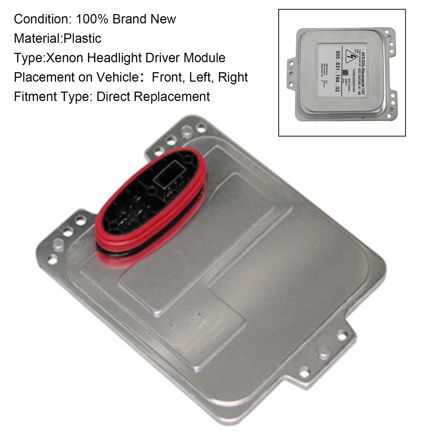 Xenon Headlight Ballast Control Unit Module 95563119402 For Porsche Cayenne 2008-2010