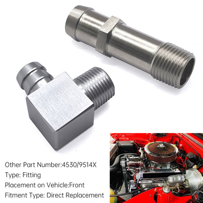 2PCS Heater Hose Fitting 3/4" Water Pump 5/8" Intake For Chevy SBC V8 Engines