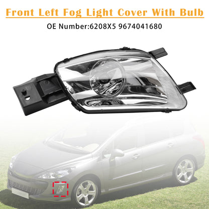 2007-2014 Peugeot 308 CC 4B Hatchback Front Left Fog Light Cover With Bulb