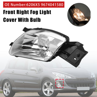 2008-2011 PEUGEOT 308 SW I Estate Van 4E 6206X5 9674041580 Front Right Fog Light Cover With Bulb