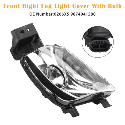 2008-2011 PEUGEOT 308 SW I Estate Van 4E 6206X5 9674041580 Front Right Fog Light Cover With Bulb