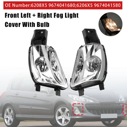 2008-2011 PEUGEOT 308 SW I Estate Van 4E 6208X5 9674041680 Front Left + Right Fog Light
