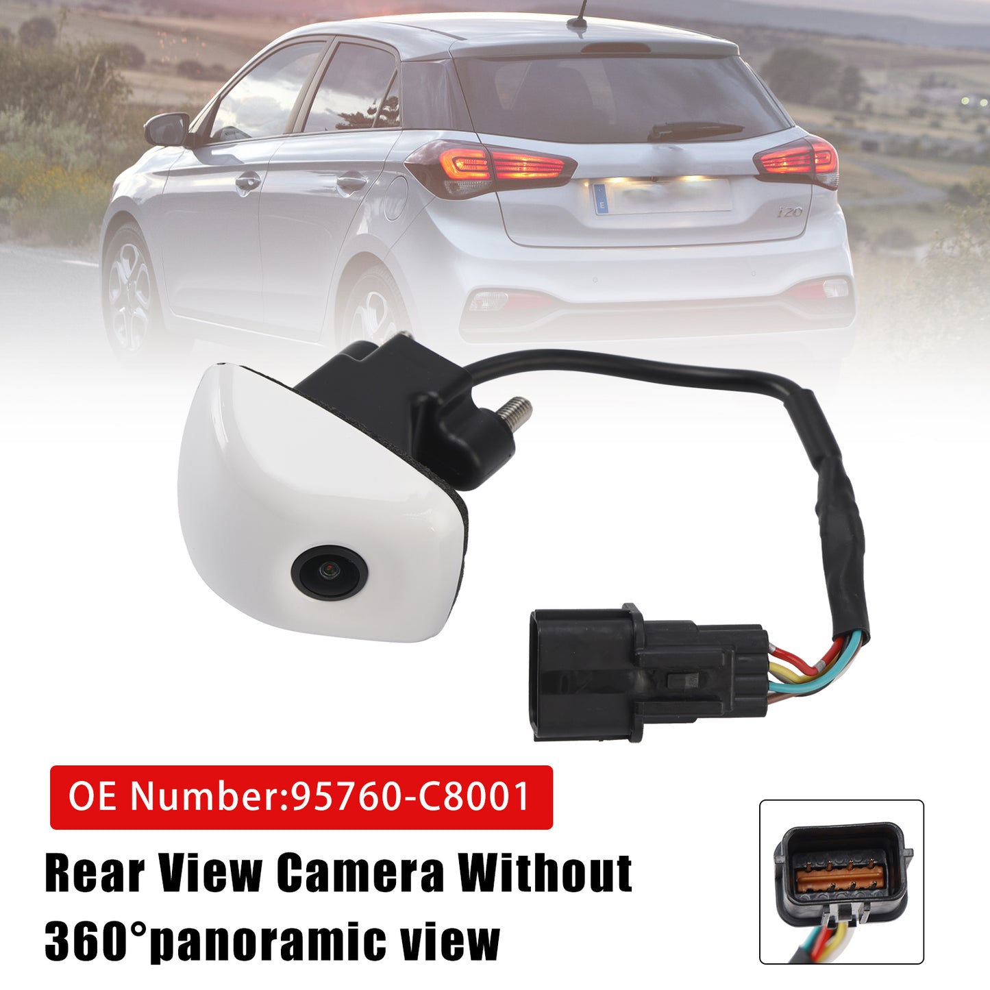 2018 Hyundai i20 95760-C8001 White Rear View Camera Without 360°
