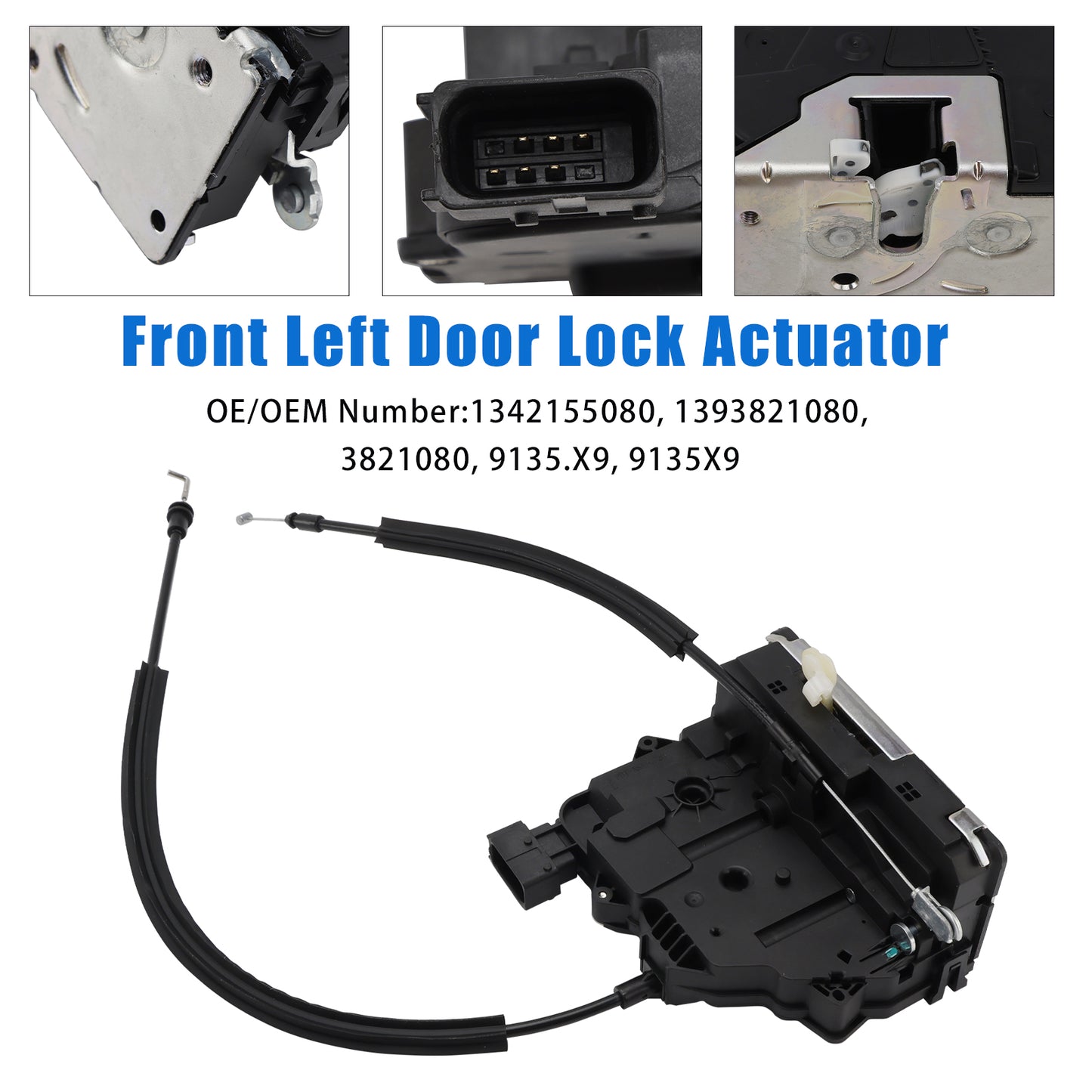 2006- Peugeot Boxer Bus 1342155080 Front Left Door Lock