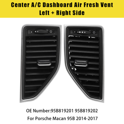 2014-2017 Porsche Macan 95B819201 Front Left+Right Middle AC Vent Grille