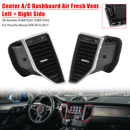 2014-2017 Porsche Macan 95B819201 Front Left+Right Middle AC Vent Grille