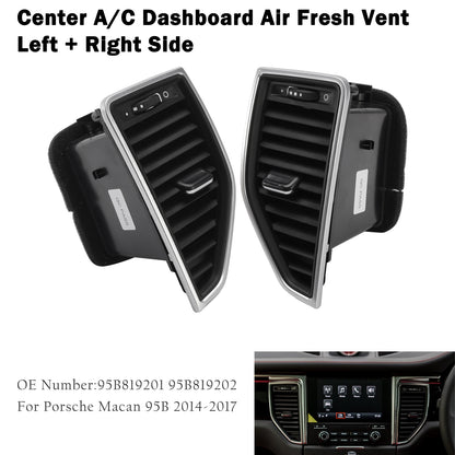 2014-2017 Porsche Macan 95B819201 Front Left+Right Middle AC Vent Grille