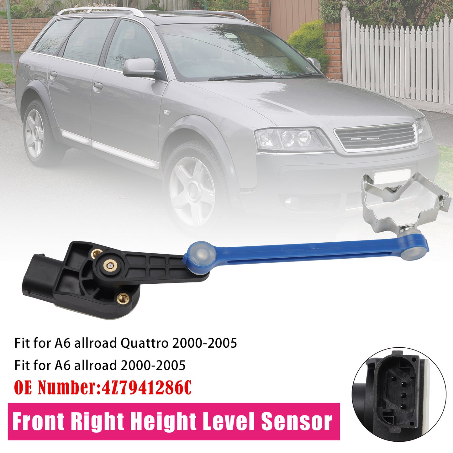 2000-2005 Audi A6 allroad 4Z7941286C Front Right Height Level Sensor