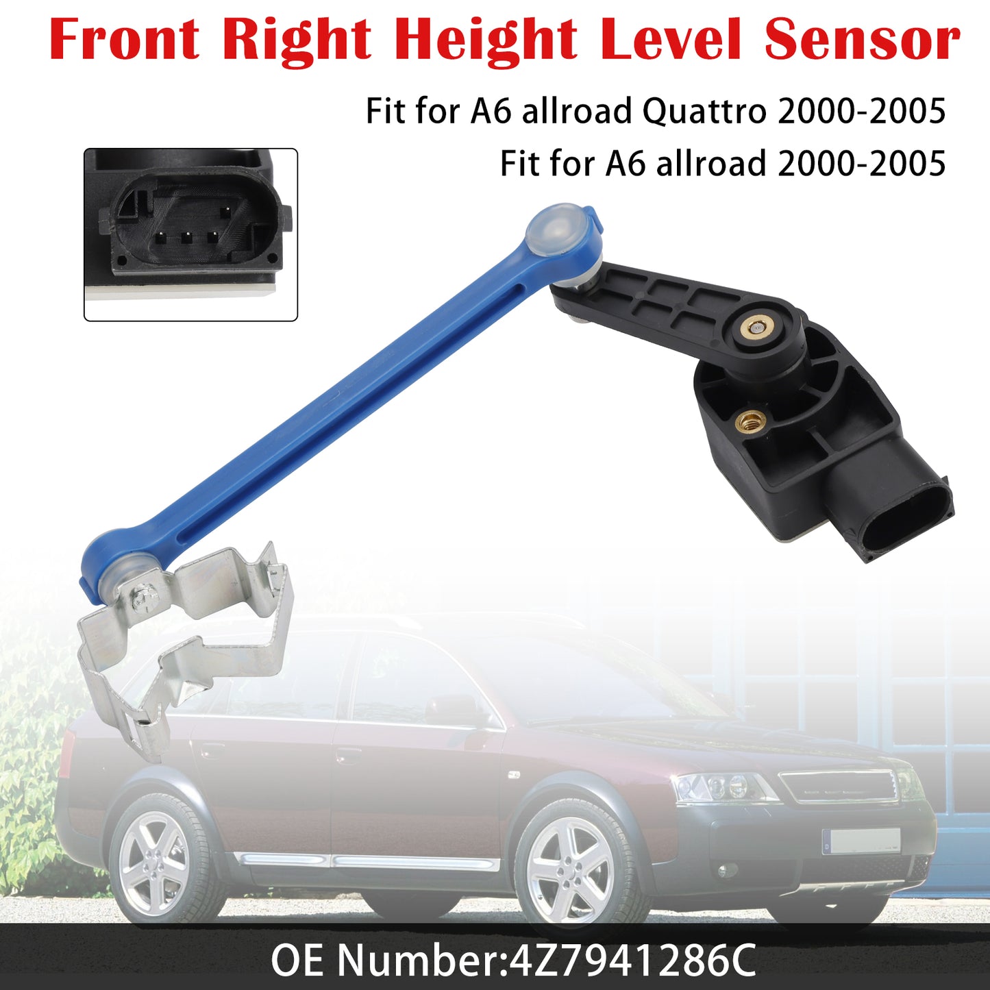 2000-2005 Audi A6 allroad 4Z7941286C Front Right Height Level Sensor