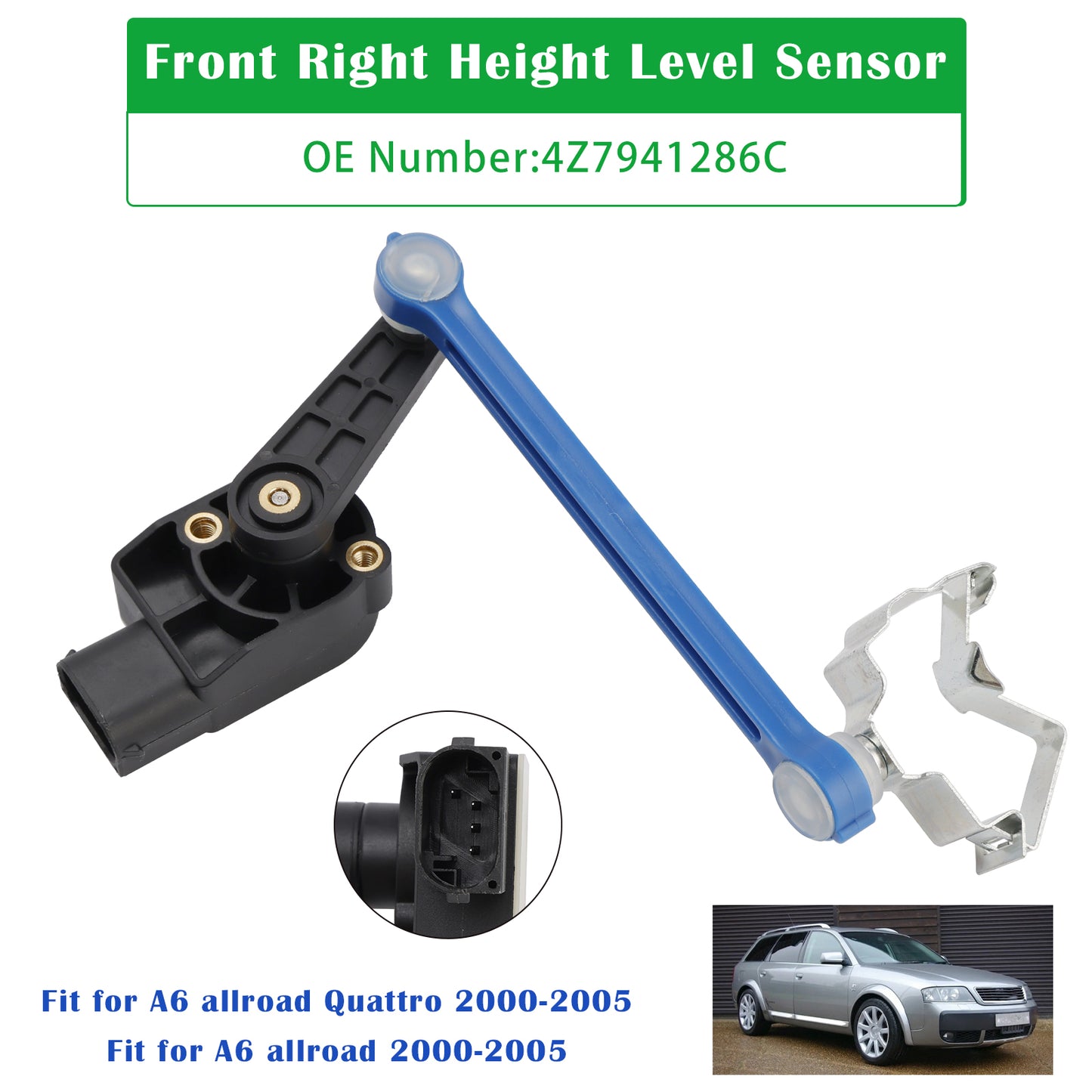 2000-2005 Audi A6 allroad 4Z7941286C Front Right Height Level Sensor