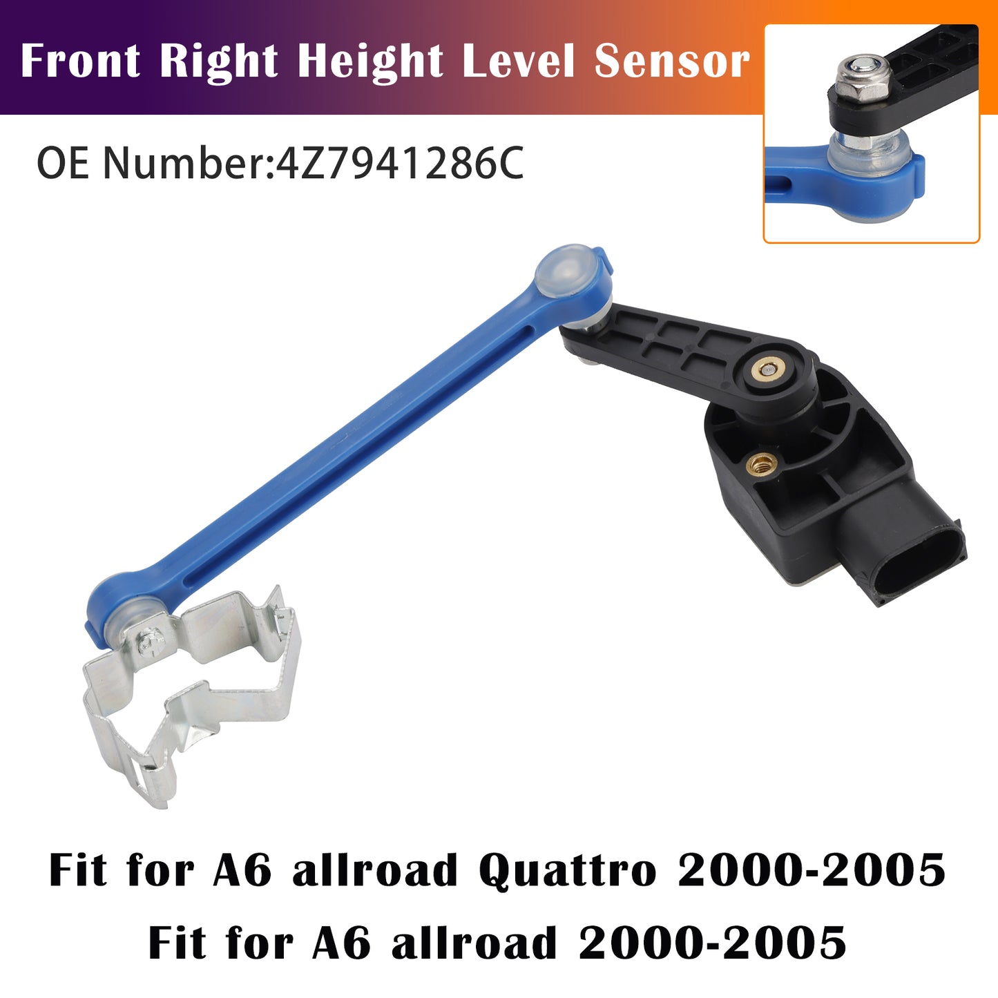 2000-2005 Audi A6 allroad 4Z7941286C Front Right Height Level Sensor