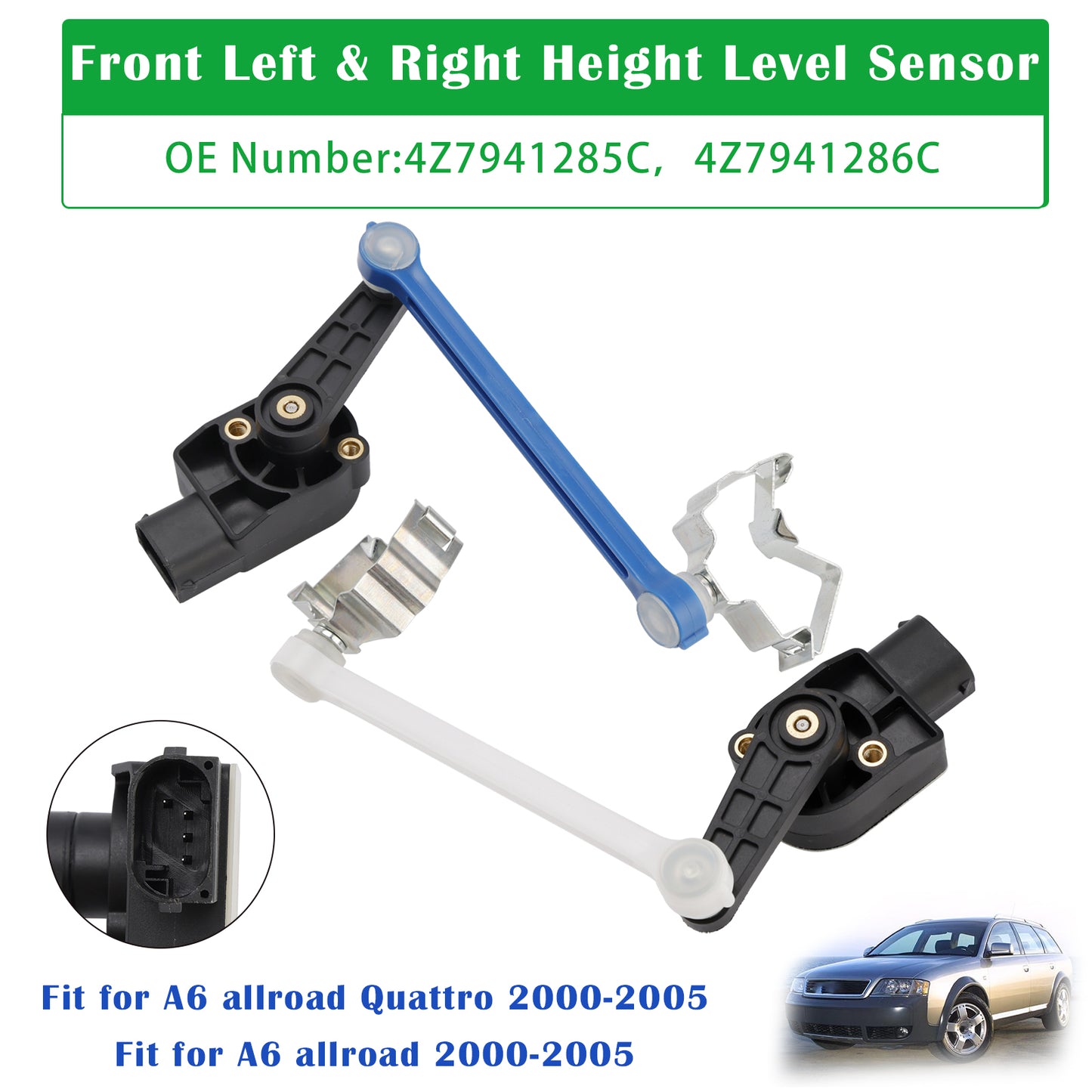 2000-2005 Audi A6 allroad 4Z7941285C Pair Front Height Level Sensor
