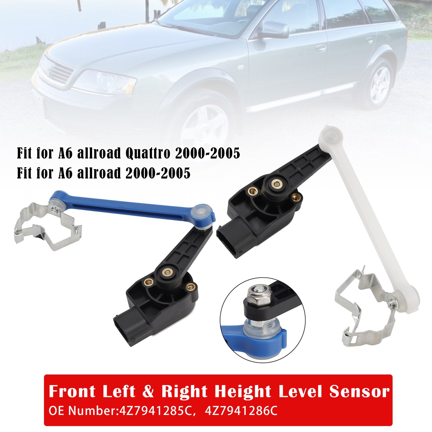 2000-2005 Audi A6 allroad 4Z7941285C Pair Front Height Level Sensor