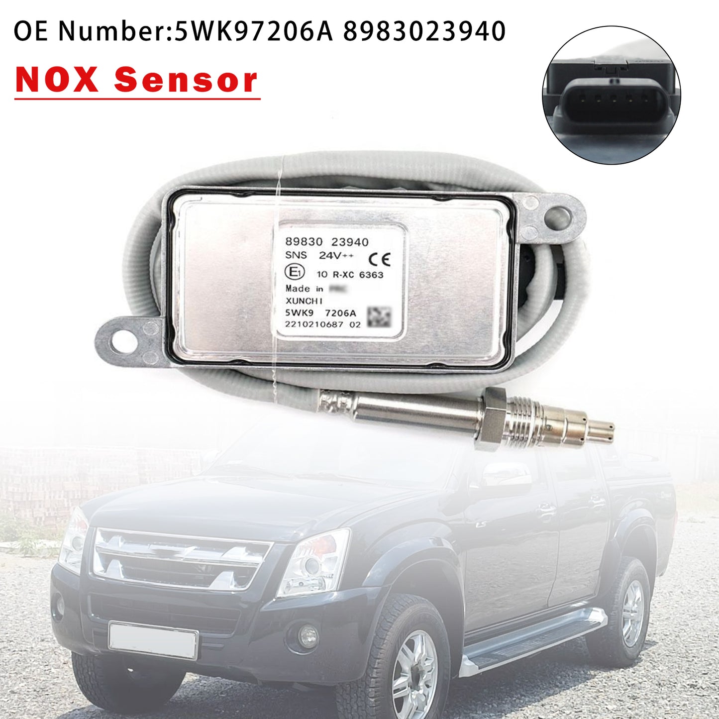 2007.01-2012.06 ISUZU D-MAX I 2.5 DiTD 4x4 5WK97206A Nitrogen Oxygen NOX Sensor