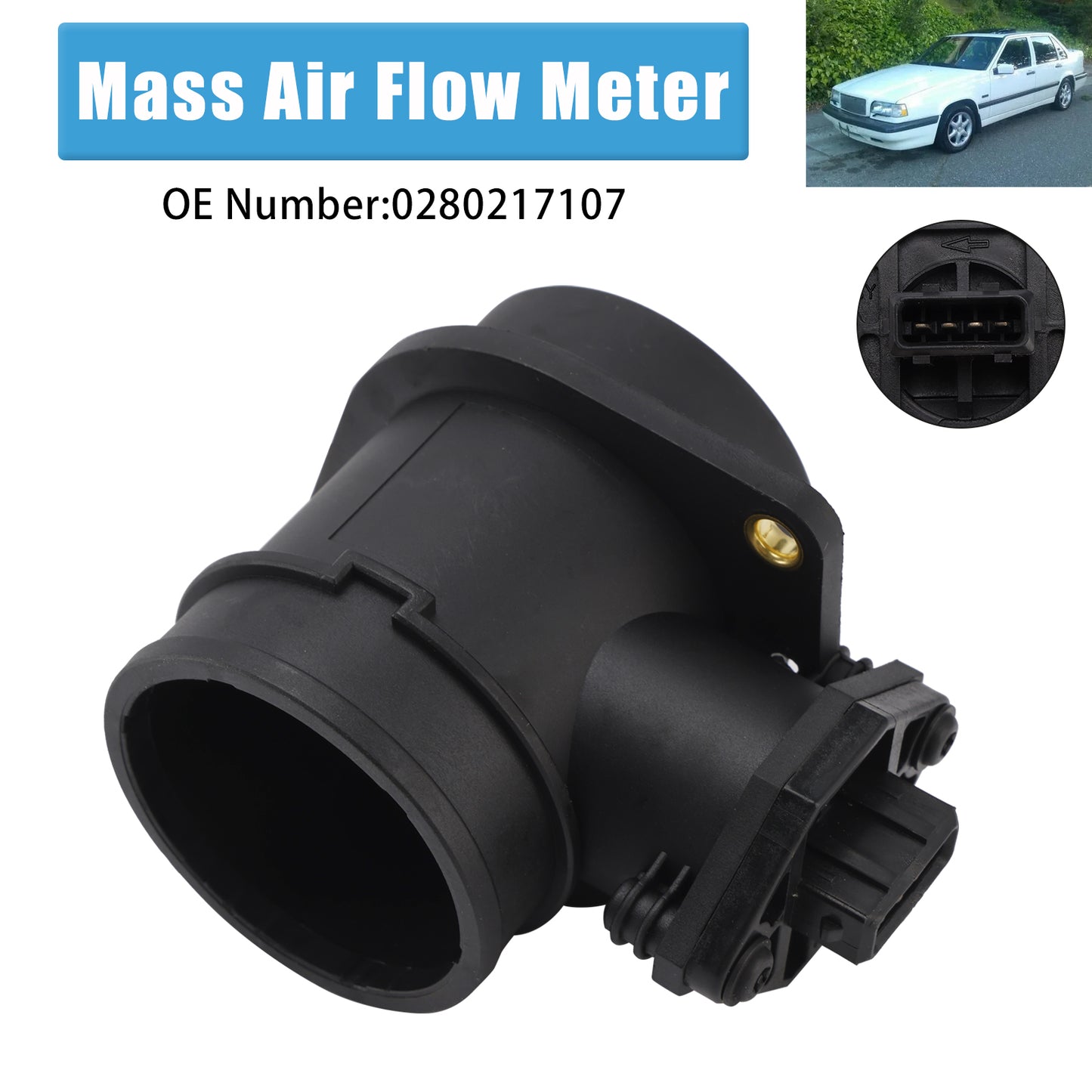 1998-1998 Volvo S70 Base, GLT, T5 0280217107 Mass Air Flow Meter MAF Sensor