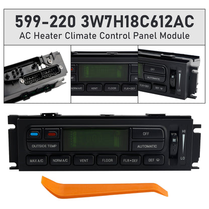 2003-2004 Ford Grand Marquis 599-220 AC Heater Climate Control Panel Module