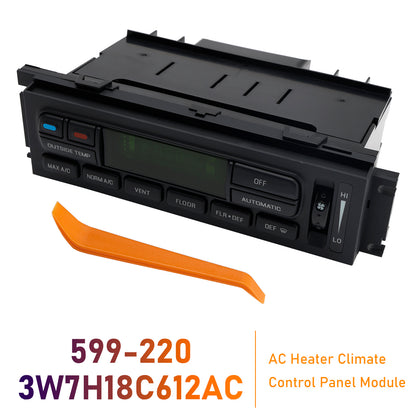 2003-2004 Ford Grand Marquis 599-220 AC Heater Climate Control Panel Module