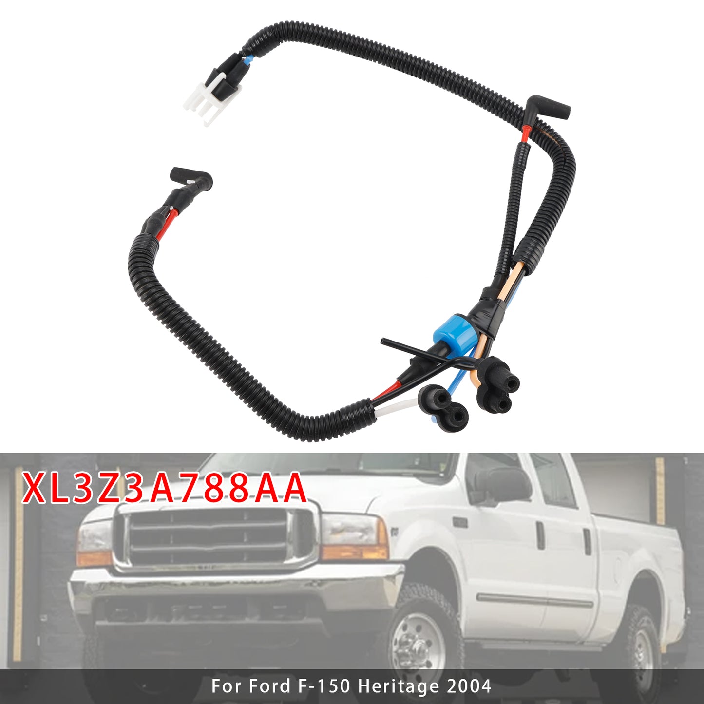 1999-2003 Ford F-150 XL3Z3A788AA Auto Hub Lock Actuator Vacuum Line Solenoid Check Valve Tube