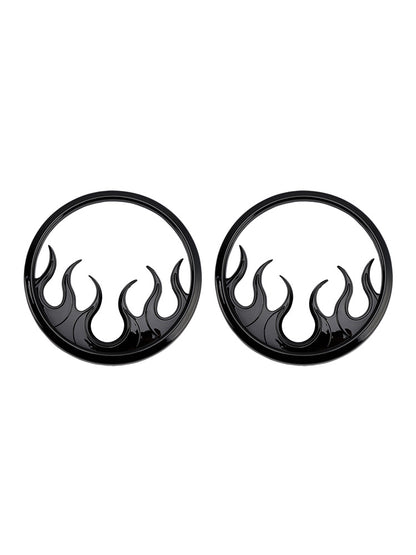 2014–2022 Harley Touring Electra Glide Ultra Classic FLHTCU Flame Speaker Grills Accent Trim Cover