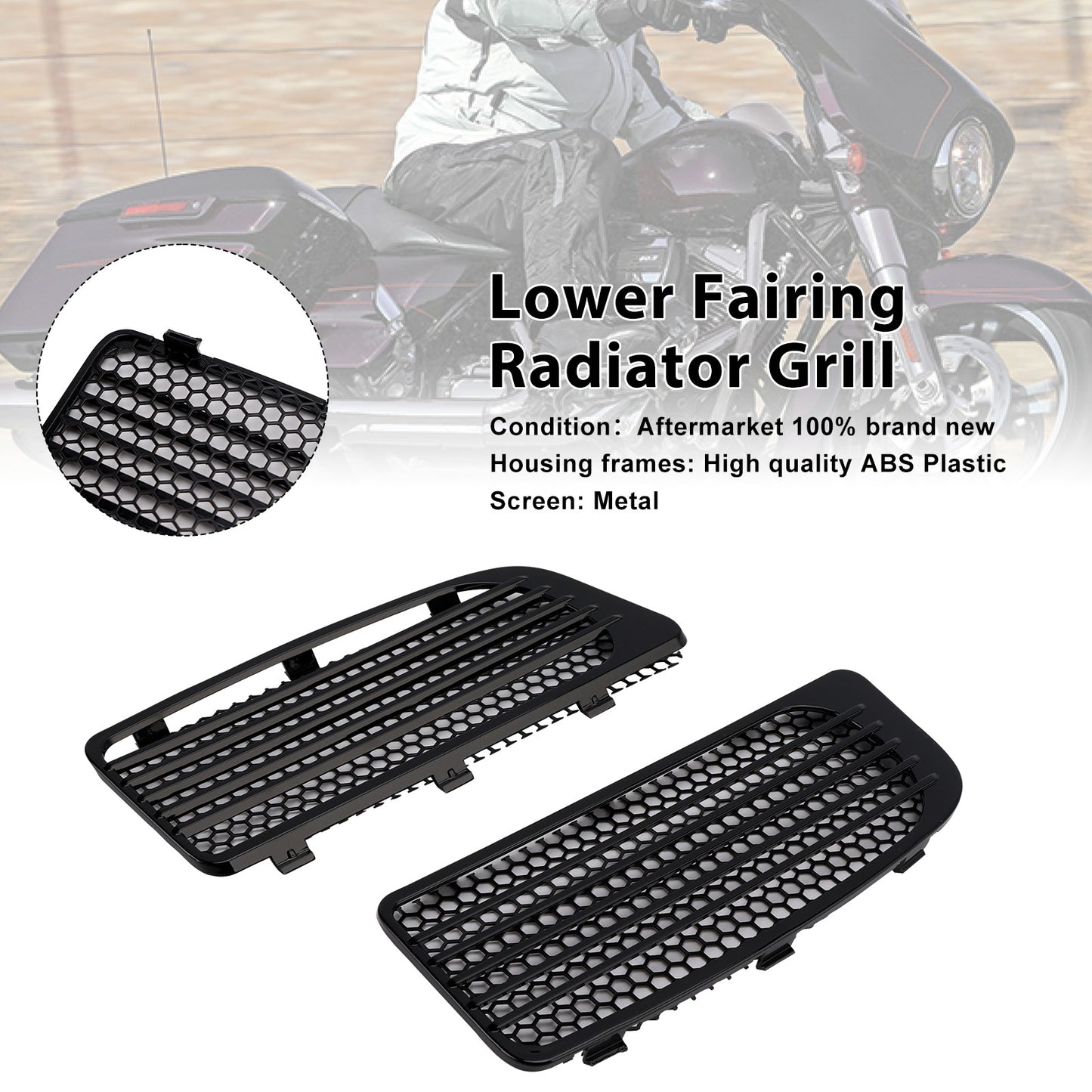 2014-2019 Harley Touring FLHTCUTG Lower Fairing Radiator Grill Fit