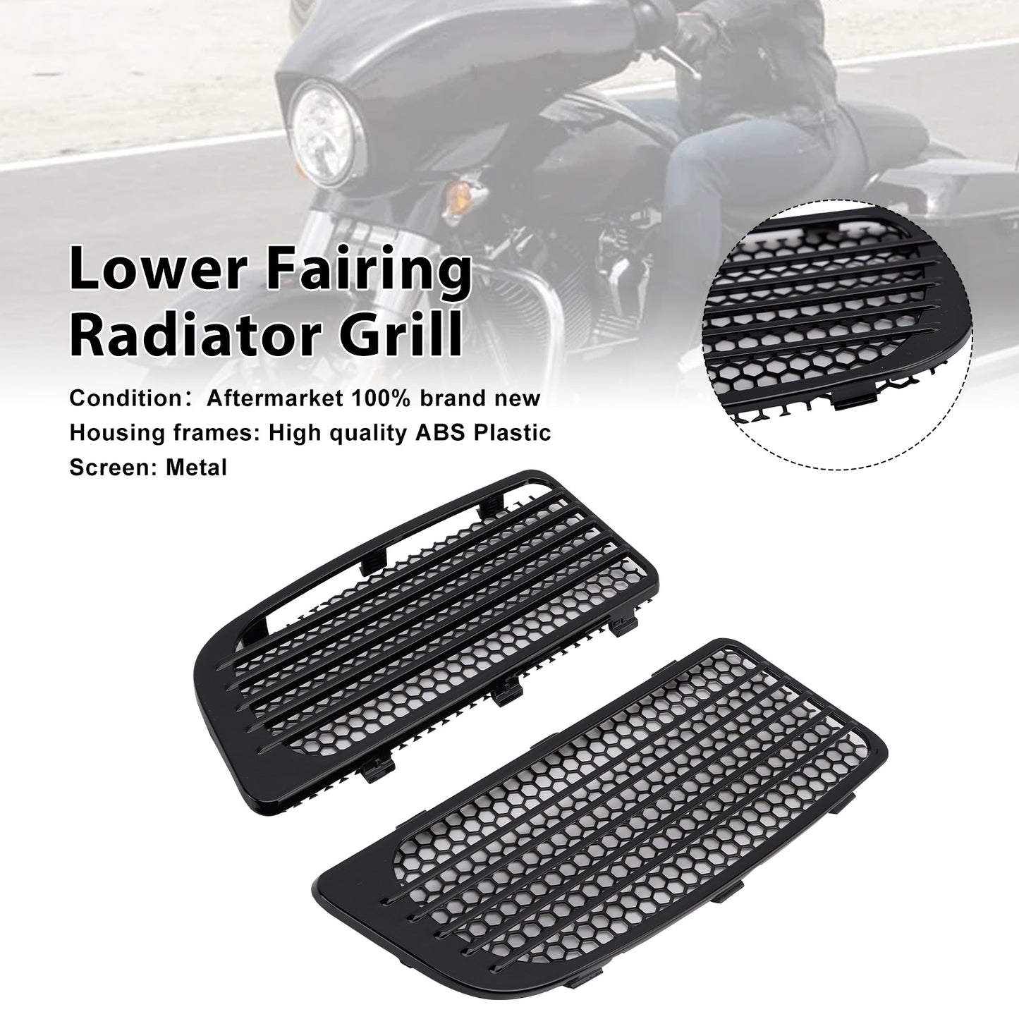 2014-2019 Harley Touring FLHTCUTG Lower Fairing Radiator Grill Fit