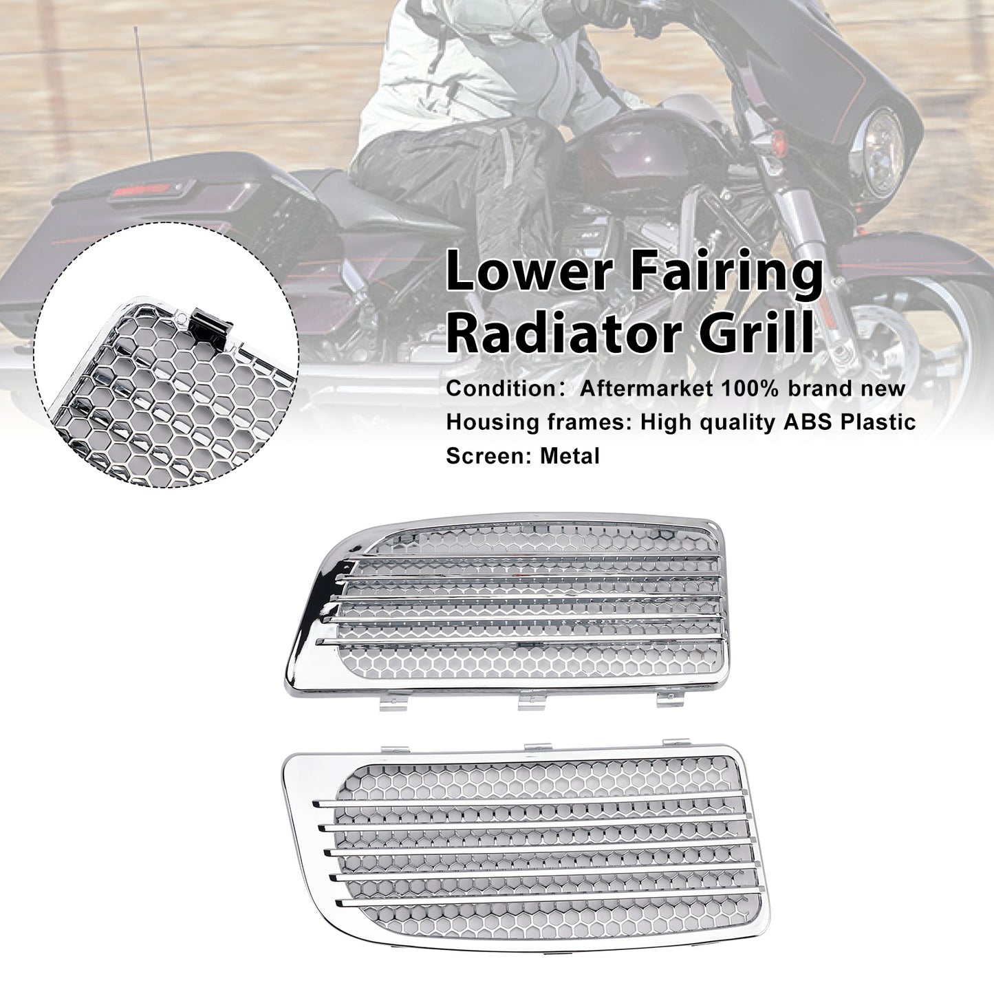 2015-2023 Harley Touring FLHTKL Lower Fairing Radiator Grill Fit