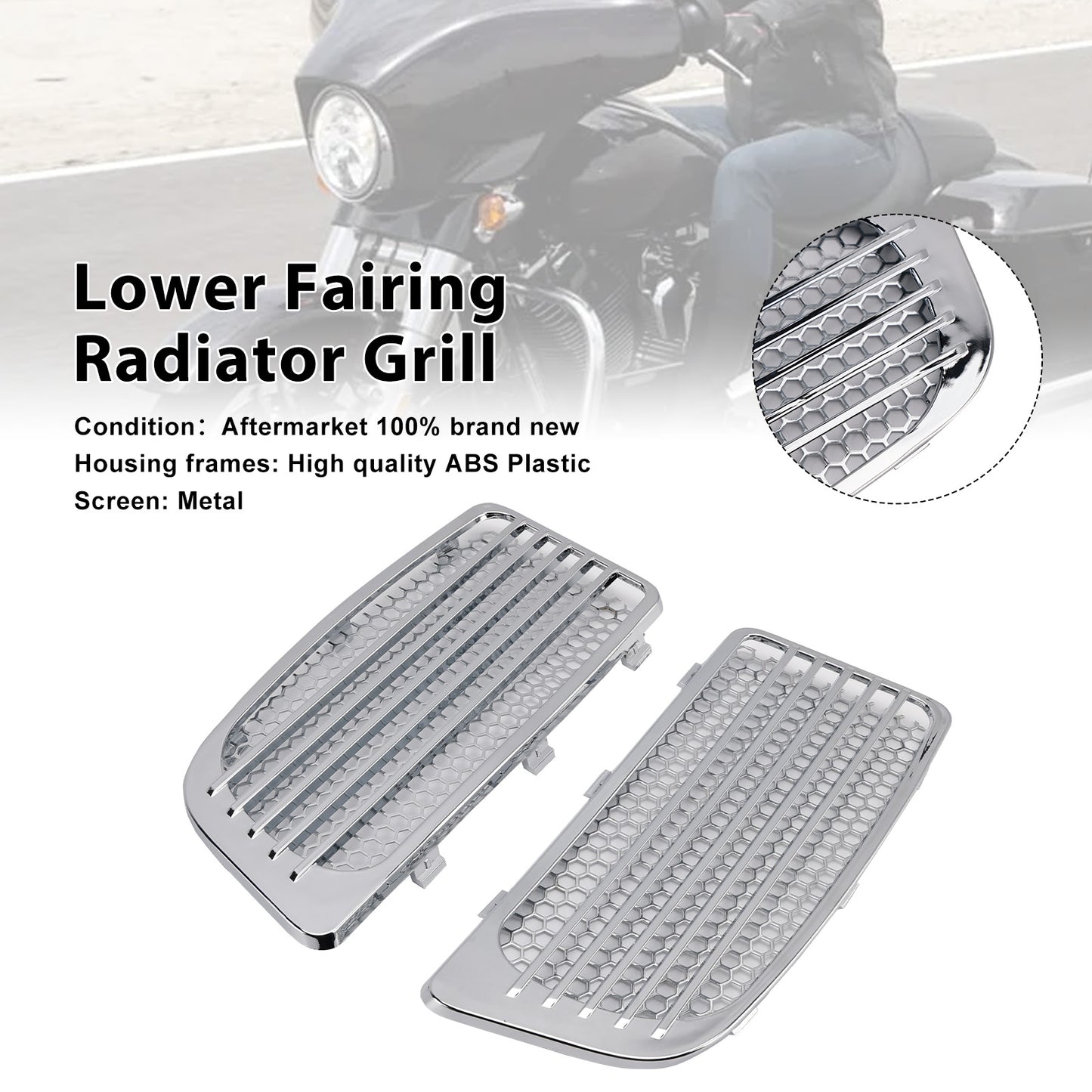 2015-2023 Harley Touring FLHTKL Lower Fairing Radiator Grill Fit