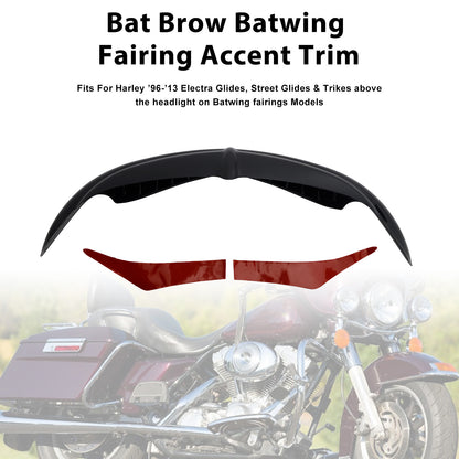 1996–1998 Harley Touring Electra Glide Ultra Classic FLHTCU Bat Brow Batwing Fairing Accent Trim