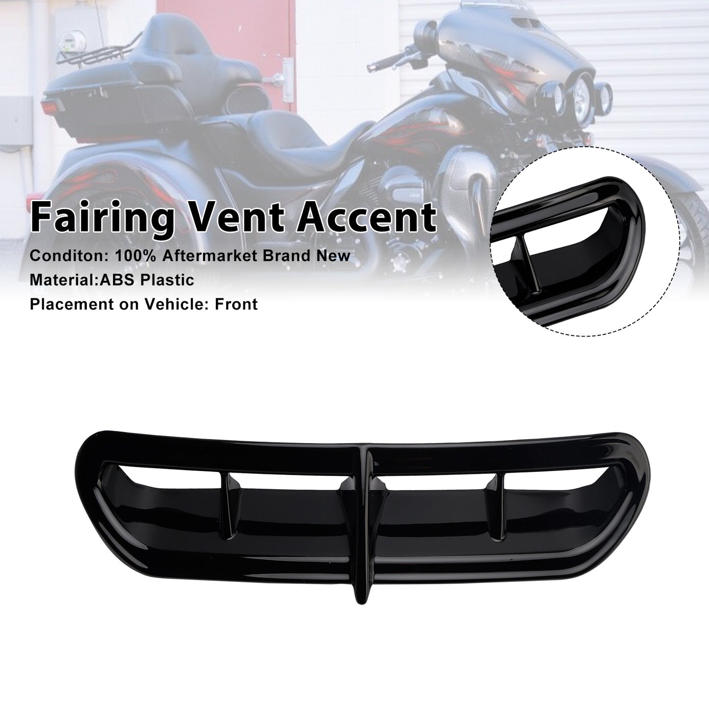2014-2022 Harley Touring&Trike Outer Electra Street Glide Trike Glide Ultra Fairing Vent Accent
