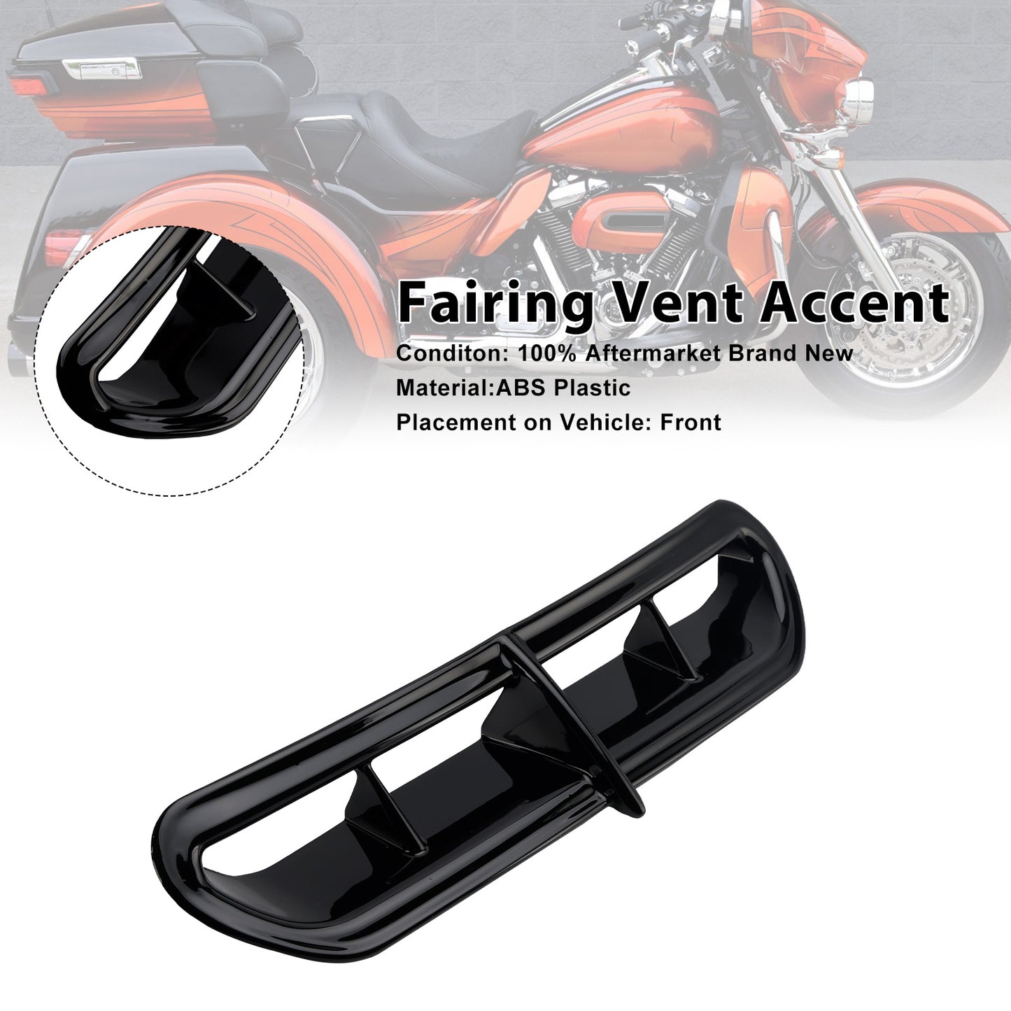 2014-2022 Harley Touring&Trike Outer Electra Street Glide Trike Glide Ultra Fairing Vent Accent