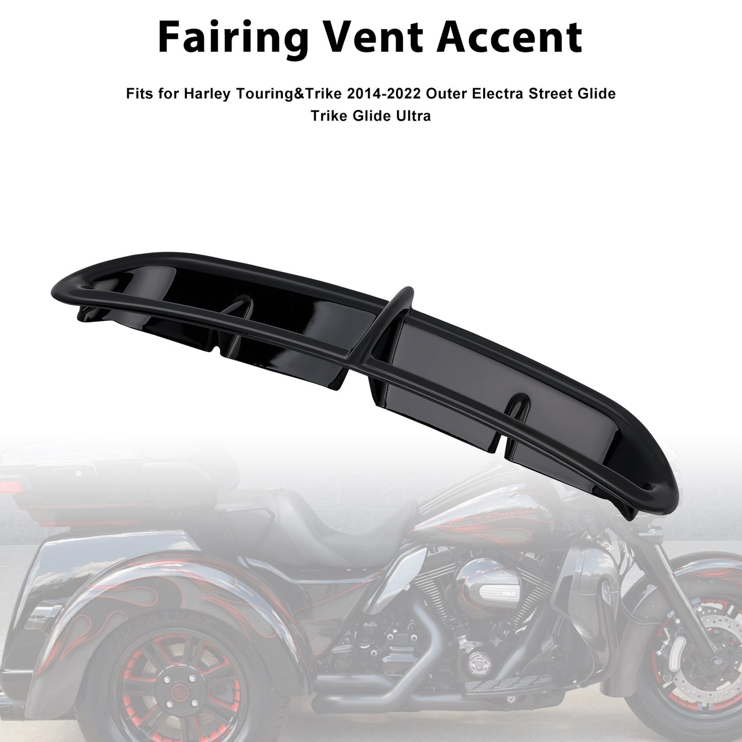 2014-2022 Harley Touring&Trike Outer Electra Street Glide Trike Glide Ultra Fairing Vent Accent