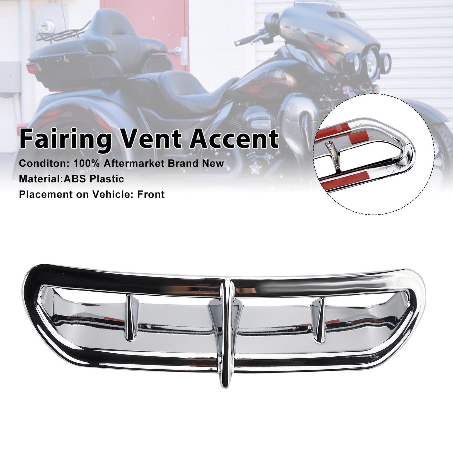 2014-2022 Harley Touring&Trike Outer Electra Street Glide Trike Glide Ultra Fairing Vent Accent