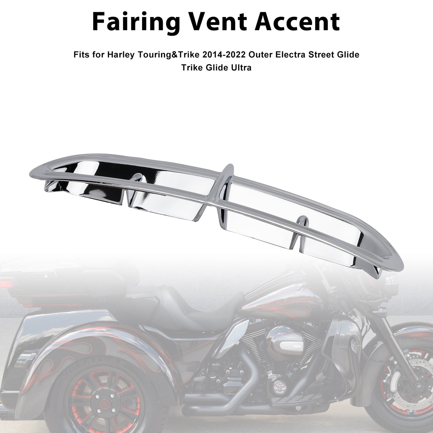 2014-2022 Harley Touring&Trike Outer Electra Street Glide Trike Glide Ultra Fairing Vent Accent