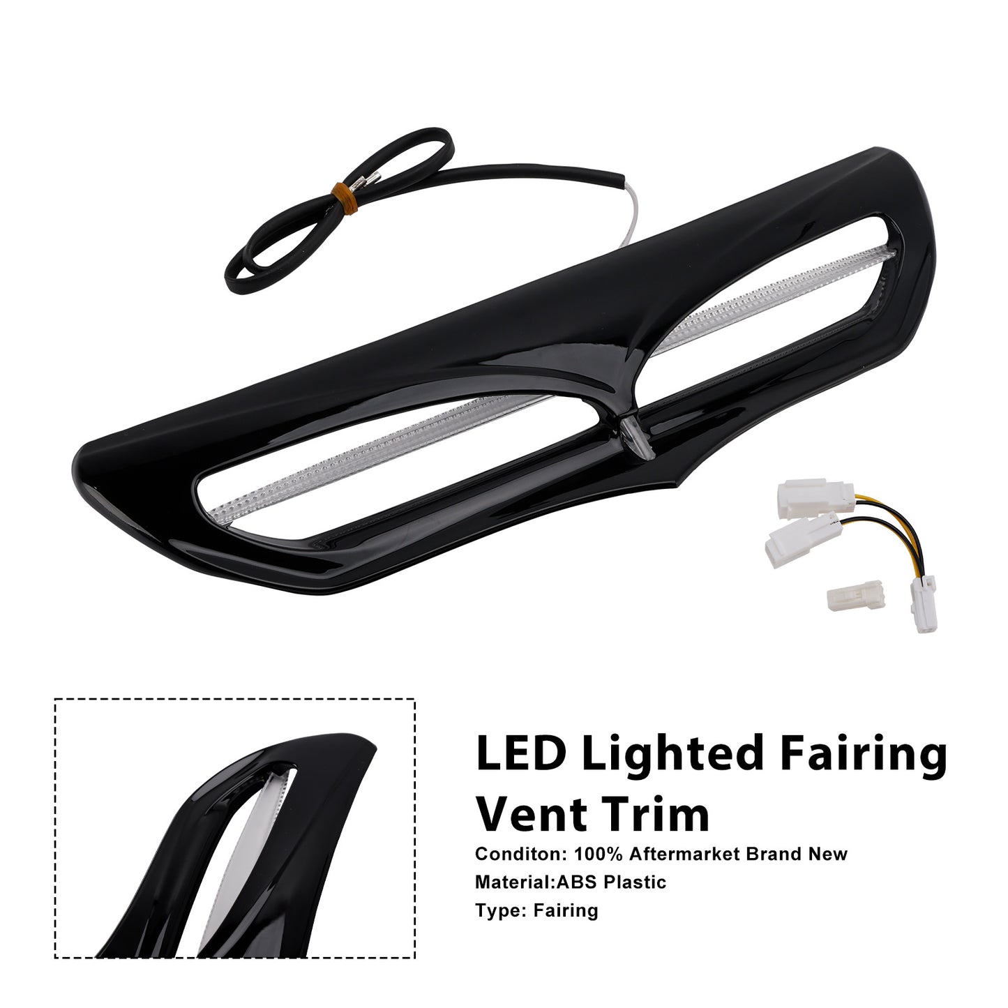 2015-2019 Harley Davidson FLHTKL Electra Glide Ultra Limited Low LED Lighted Fairing Vent Trim