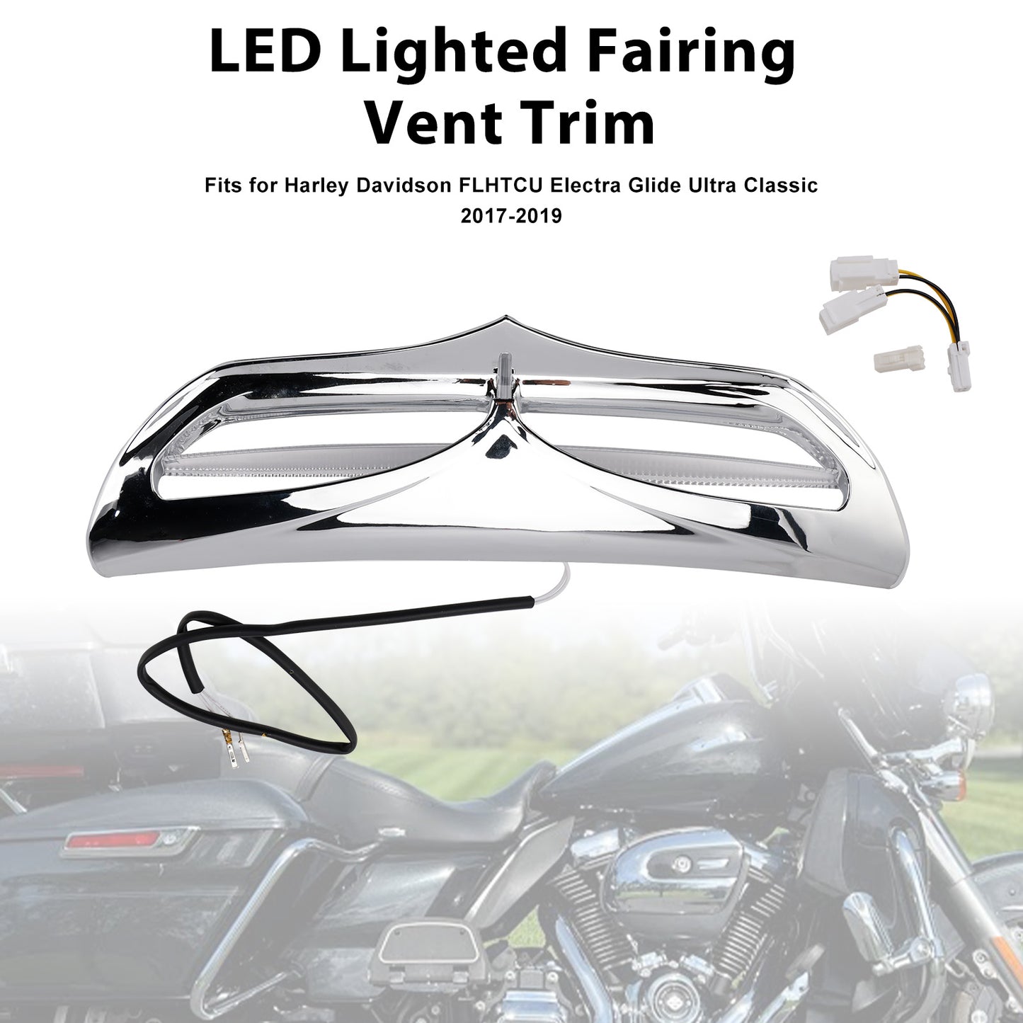 2014-2016 Harley Davidson FLHTCU Electra Glide Ultra Classic LED Lighted Fairing Vent Trim