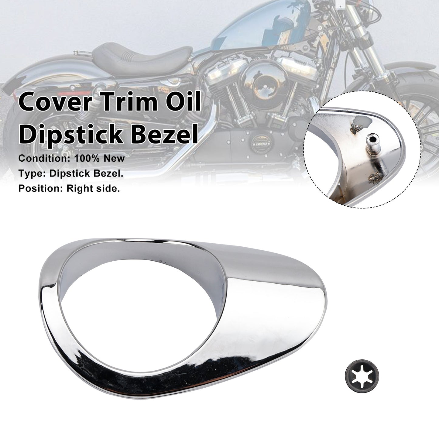 2021 Harley For Harleyty-Eight XL1200X Trim Oil Dipstick Bezel Cover