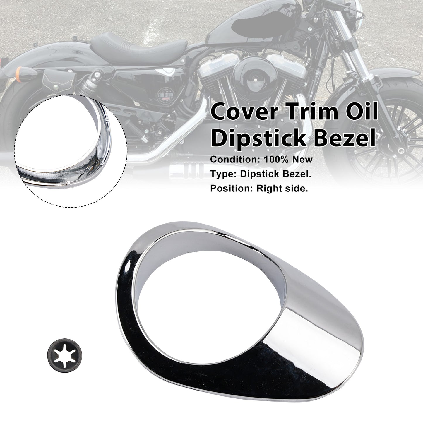 2021 Harley For Harleyty-Eight XL1200X Trim Oil Dipstick Bezel Cover