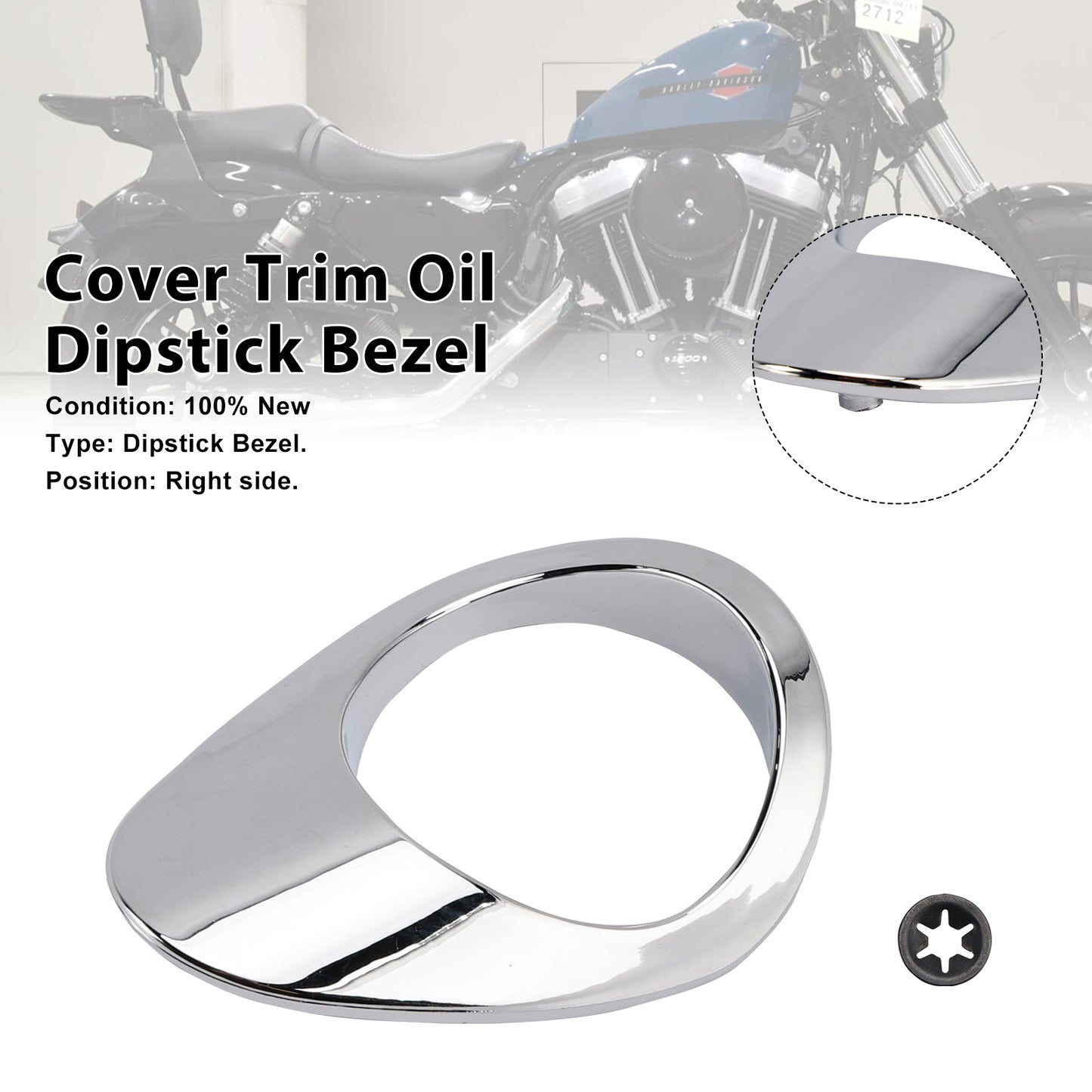 2021 Harley For Harleyty-Eight XL1200X Trim Oil Dipstick Bezel Cover