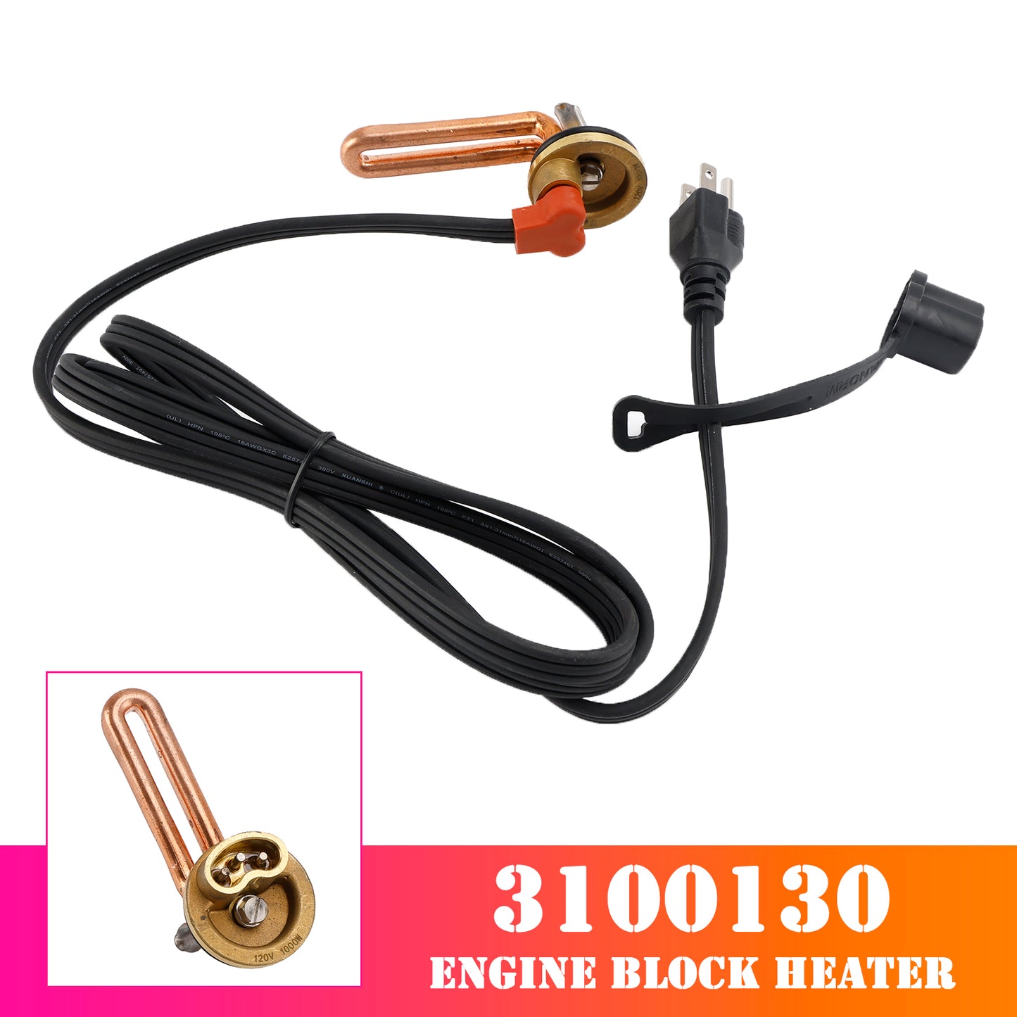 2007-2015 Chevrolet GMC V8 6.6L Diesel Duramax 3100130 Engine Block Heater