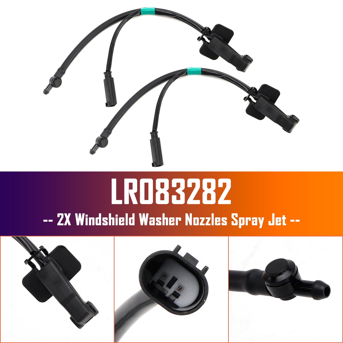 2000-2007 Mercedes-Benz C-Class 2038600147 2X Windshield Wiper Nozzle Spray Jet