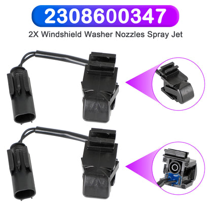 2009-2011 BMW 3 Series E90N 323i Sedan 61667131299 2X Windshield Wiper Nozzle Spray Jet Heated