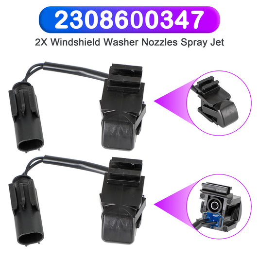 BMW E90 E91 E92 61667131299 2X Windshield Wiper Nozzle Spray Jet Heated