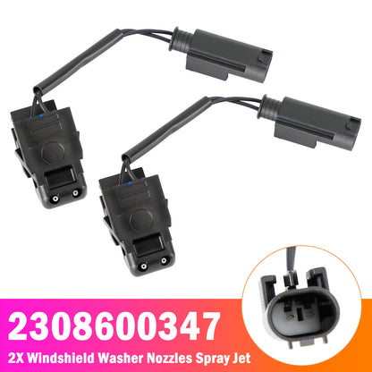 2009-2011 BMW 3 Series E90N 323i Sedan 61667131299 2X Windshield Wiper Nozzle Spray Jet Heated