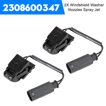 2009-2011 BMW 3 Series E90N 323i Sedan 61667131299 2X Windshield Wiper Nozzle Spray Jet Heated
